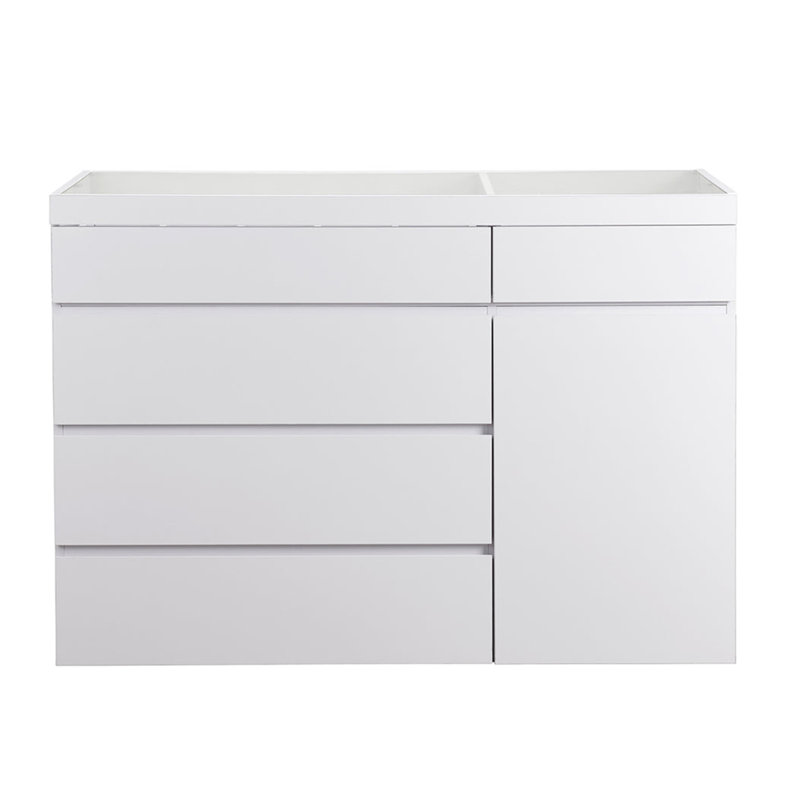 Commode de présentation à crédence Coryell, blanc