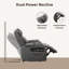 Fauteuil inclinable électrique Jasper 37 po en cuir, double position, avec appui-tête réglable et port USB - Anthracite-458035311