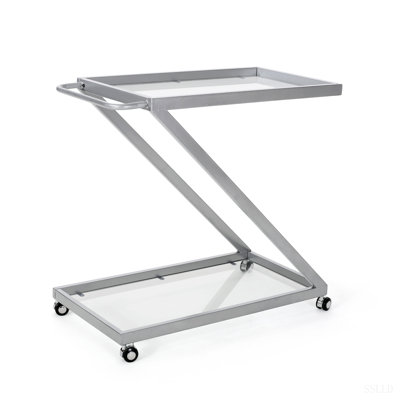 BAR CART, Iron Base & Tempered Glass