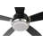 Gaia 52 inch Matte Black Indoor Ceiling Fan with LED Light and Remote Control