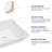 16" L Modern Square White Ceramic Vessel Bathroom Sink