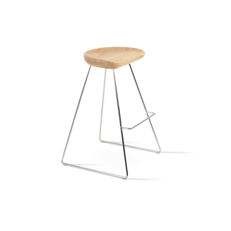 Tabouret de bar Cattelan PR, Chrome / naturel
