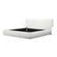 Lit Isid Cid, revêtement en polyester ivoire, rembourrage en mousse, structure en métal-99420159