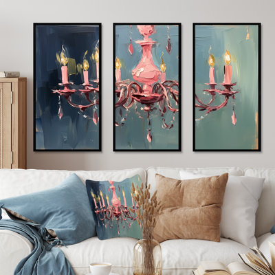 Luminaire lustre baroque rose Brilliance II - lustre, art mural
