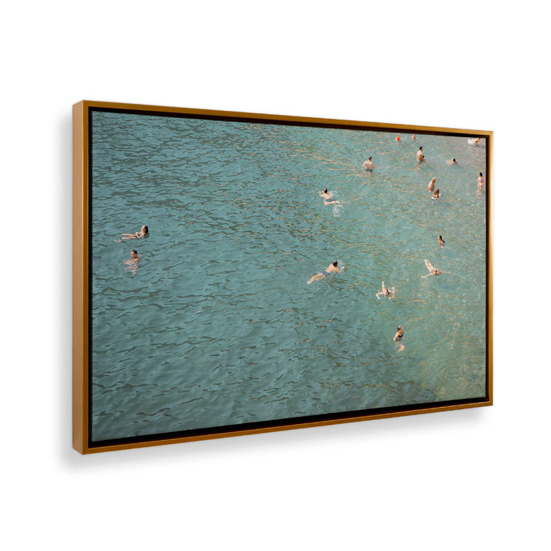 Impression sur toile rafraîchissante, H 12,75 po x l 18,75 po x P 1,75 po, Cadre flottant or poli, 1