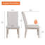 Ensemble de 2 chaises de salle à manger rembourrées en bois massif Aastha