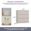 70 cm W Chest of 3 Drawers-1349160689
