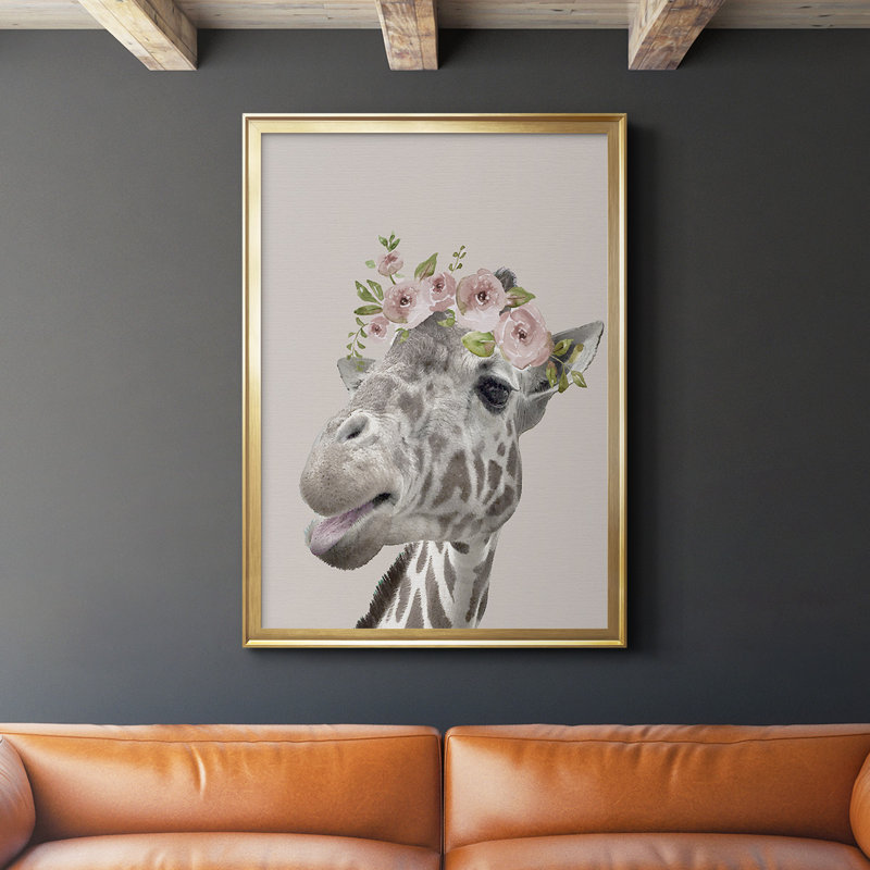 Vangogne Peek A Boo Giraffe I, Or, H 42,5 po x l 30,5 po x P 1 po