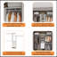 Système d'organisation 96 po, rangement pour garde-robe 8 pi avec 3 tablettes réglables, 3 tringles extensibles et 3 tiroirs, porte-vêtements intégré, L 96 po x l 16 po x H 82 po