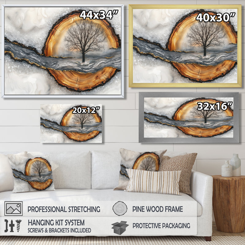 Gibout II - Landscapes Wall Art, Reproduction encadrée d'une seule photo, Noir, noir, noir, noir, H 12 po x l 20 po