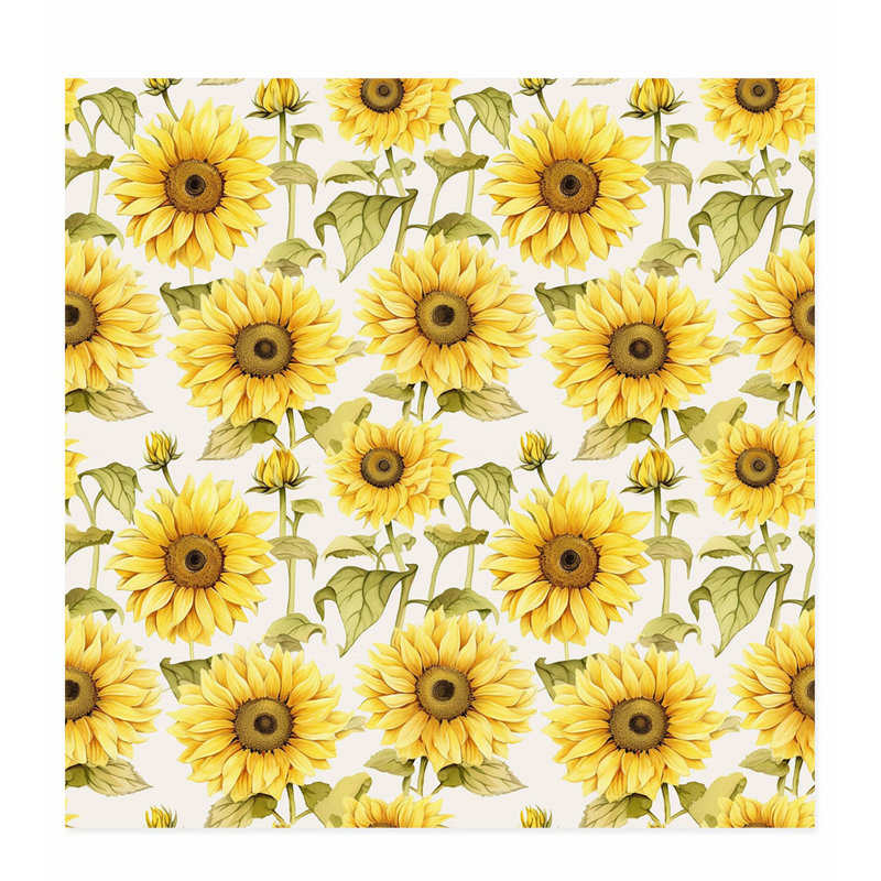 Motif de tournesols floraux, H 12 po x l 12 po