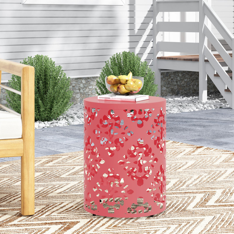 Outdoor Metal End Table -Large