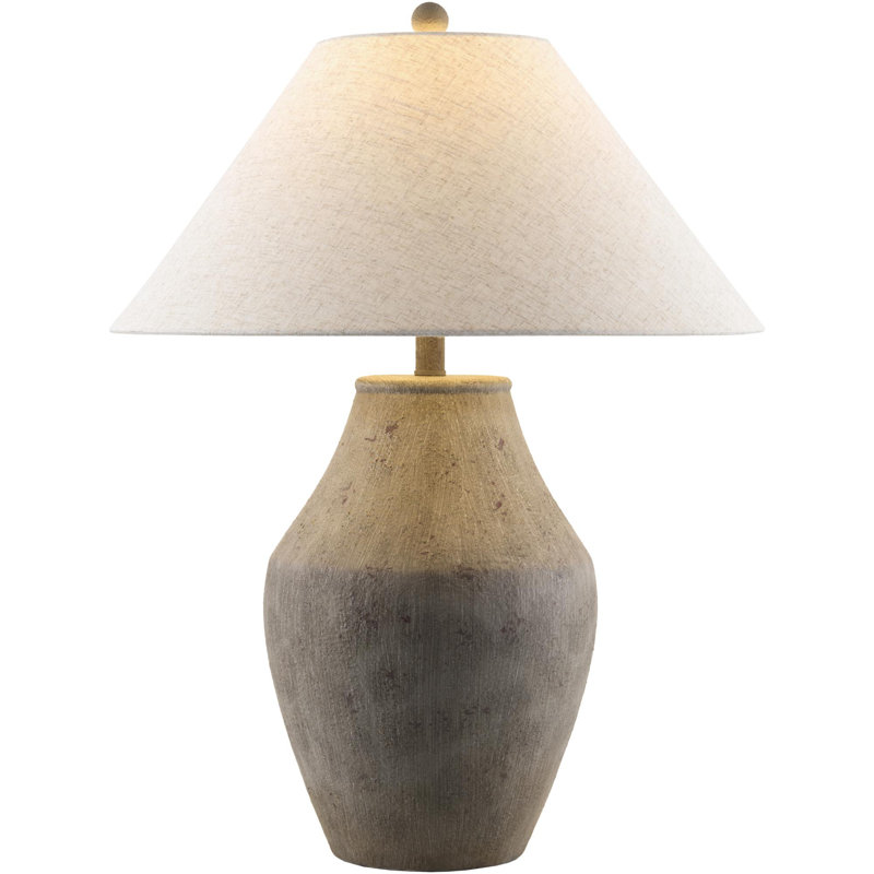 Amaryllis Table Lamp, Wheat, Gray