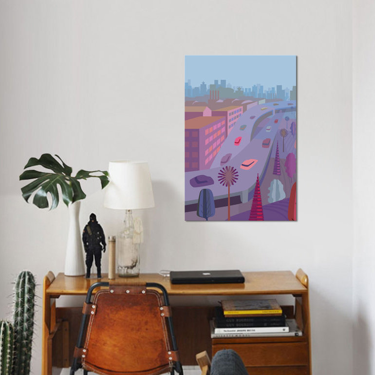 « moscow manhattan », impression sur toile, H 60 po x l 40po x P 1,5 po, Toile tendue, Pas de tapis