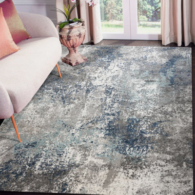 Tapis bleu / gris Metis