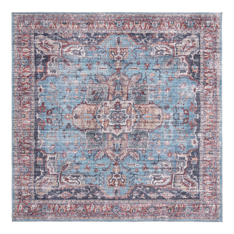Heffington Oriental Indoor Rug, Square 7'10" x 7'10"