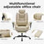 Fauteuil ergonomique en similicuir de 200 kg avec support lombaire et dossier haut, idéal pour le confort et la productivité au bureau