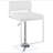 Alameda Chrome and White Adjustable Bar Stool