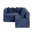 Canapé à compression, canapé-lit à plancher convertible avec structure fixe, canapé modulaire désossé, aucun assemblage requis, tissu d'ameublement en chenille-1020414982