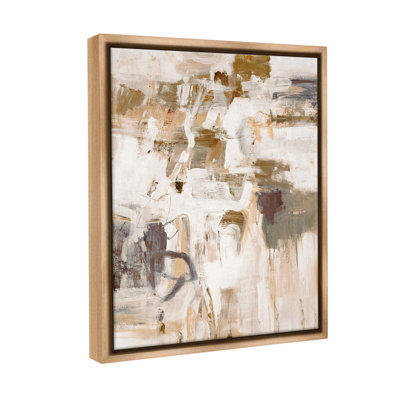"Motif abstrait beige" par Lisa Ridgers sur toile