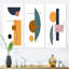 Ensemble de 3 pièces d'art moderne géométrique Mid-Century-1841703504