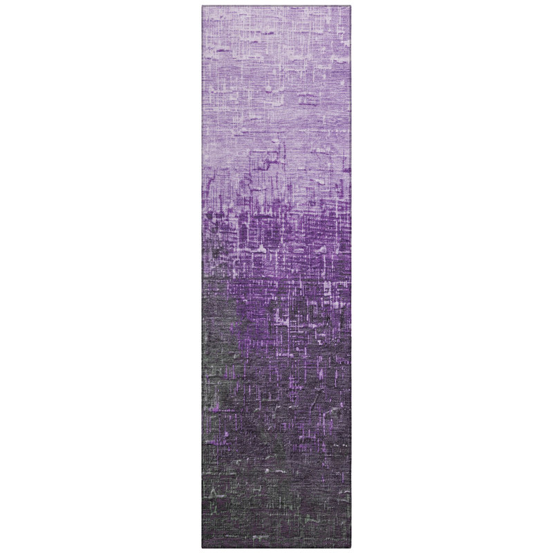Sorella Purple Washable Indoor-Outdoor Rug - , 2'3" x 7'6"