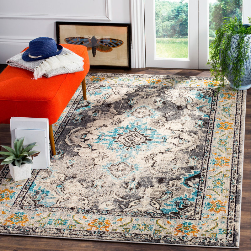 Almyra Oriental Area Rug, Rectangle 12' x 18', Orange