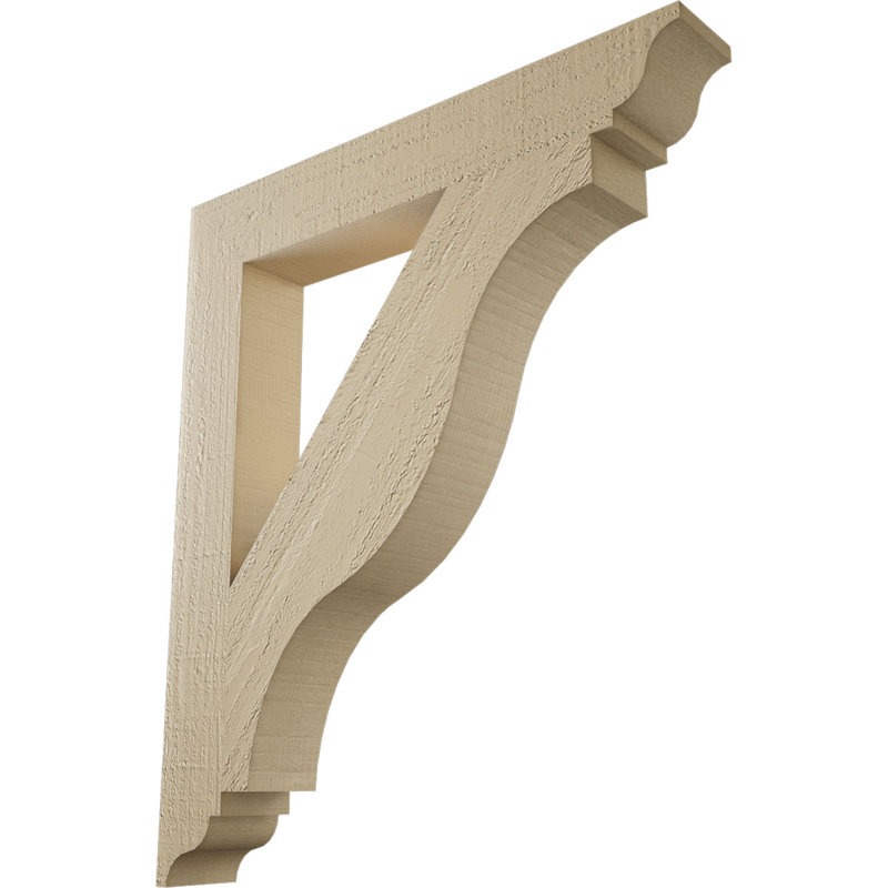 Support traditionnel en faux bois de cèdre brut Timberthane, l 3 1/2 po x P 24 po x H 28 po, brun clair apprêté