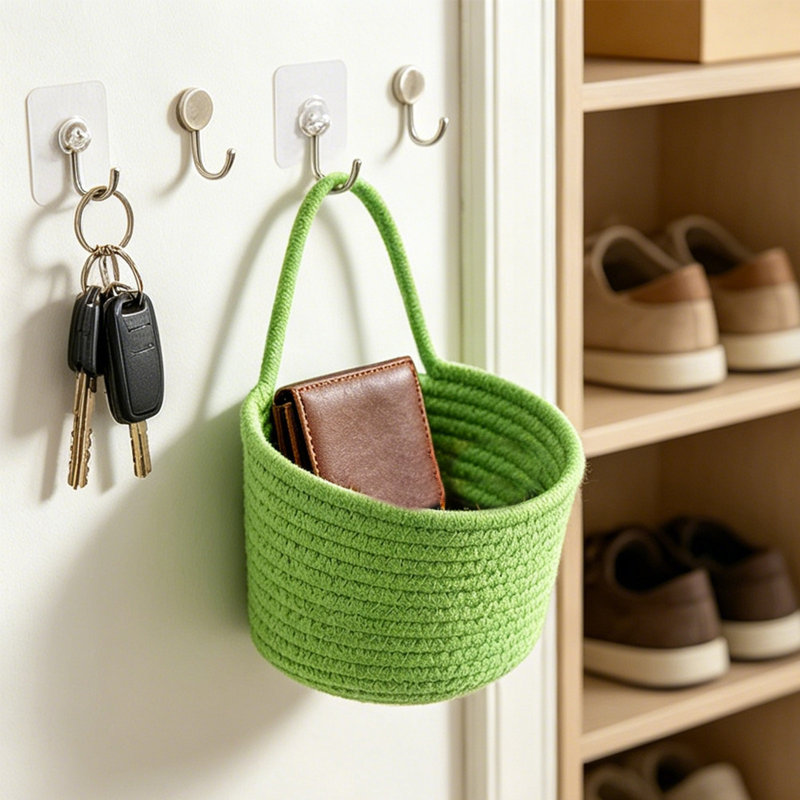 Panier de rangement en coton, Green