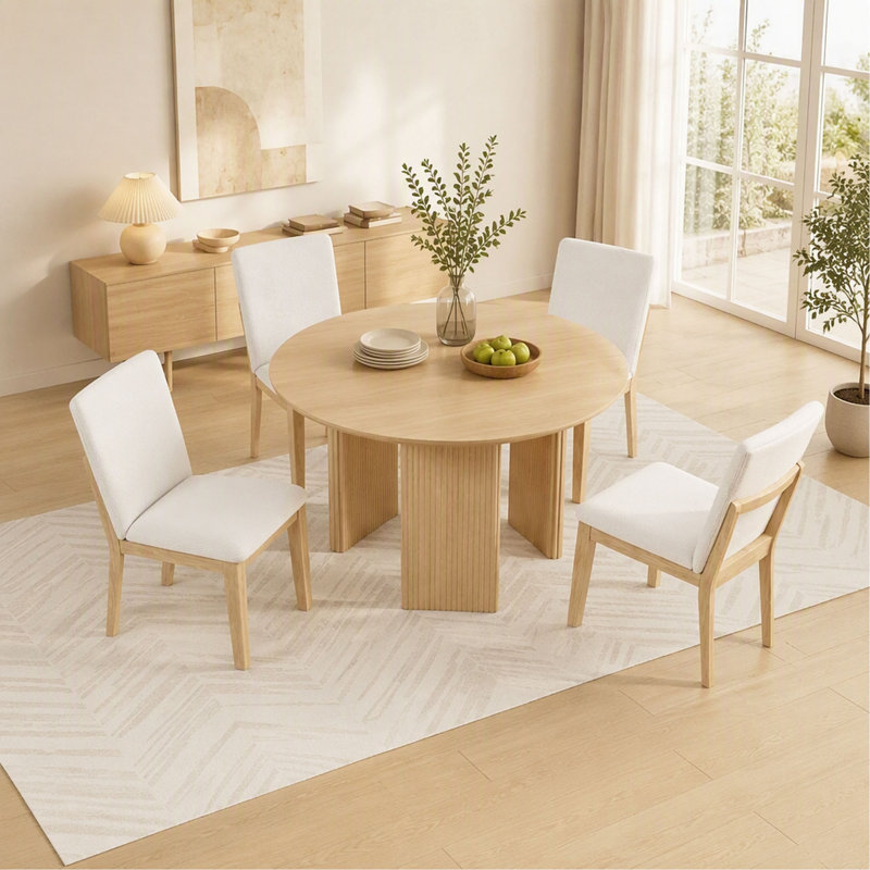 Table de salle à manger en bois, Beige