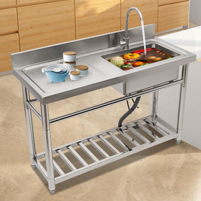 47.2'' L Single Bowl Stainless Steel Kitchen Sink