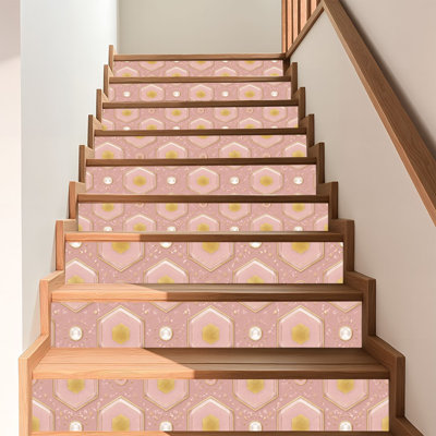 Papier peint auto-adhésif à motif géométrique à motif de paillettes hexagonales en or rose transparent auto-adhésif et amovible 17,7 po x 118 po (45 x 300 cm)