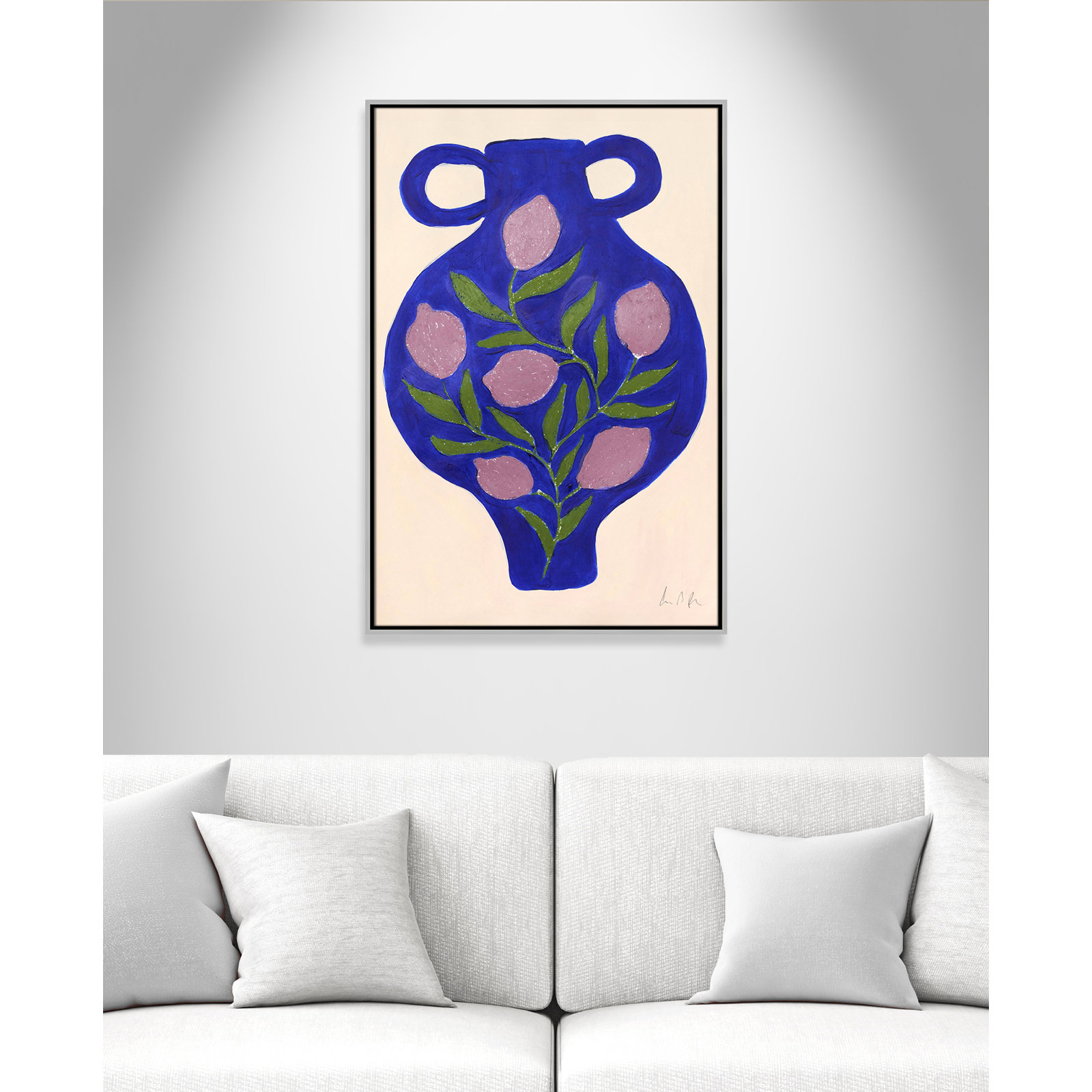 Vase No. 03 Print by Camilla Bergqvist, Silver, 37.5" H x 25.5" W