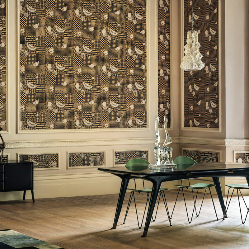Fornasetti Senza Tempo II Wallpaper Roll, Black/Red