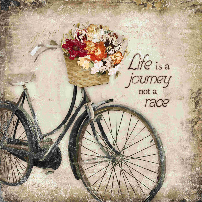 Inspirational Bike - peinture sur toile tendue, H 12 po x l 12 po