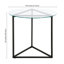 Glass Top Frame End Table