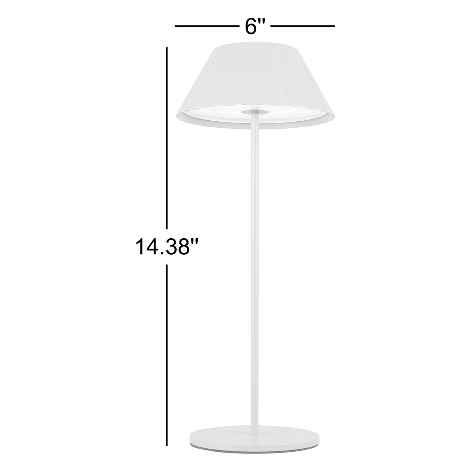 Zola 6-In LED Table Lamp, Moonstone Gray