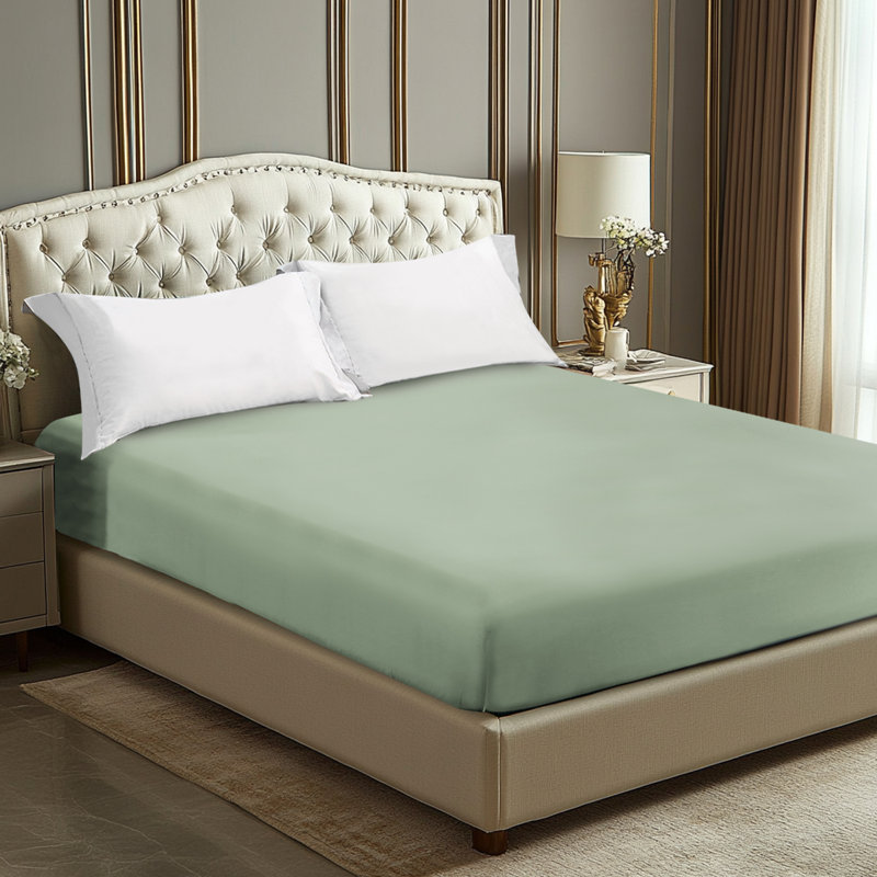 Solayne Deep Pocket Fitted Sheet Only 100% Long Staple Cotton Breathable Bottom Sheet Fits Up To 14" Deep Mattress