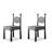 Black Solid back side Chair(Set of 2)