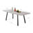 70.9'' Contemporary Dining Table Set, Faux Marble Dining Table for 6-8 People for Living Room, Scratch and Heat Resistant; Upholstered PU Leather Dining 6 Chairs with Ergonomic Backrest Design-104694865