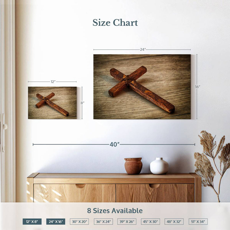Adella Old Rugged Cross, 16" H x 24" W
