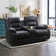 Lamyiah 77.6'' Wide Soft Vegan Leather Manual Reception Loveseat with Cup Holders and Console