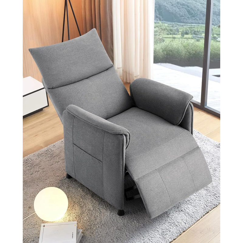 Recliner Chair, Electric Adjustable PU Recliners Home Seating With Remote Control, Modern Reclining Chair With Thick Seat Cushion And Backrest