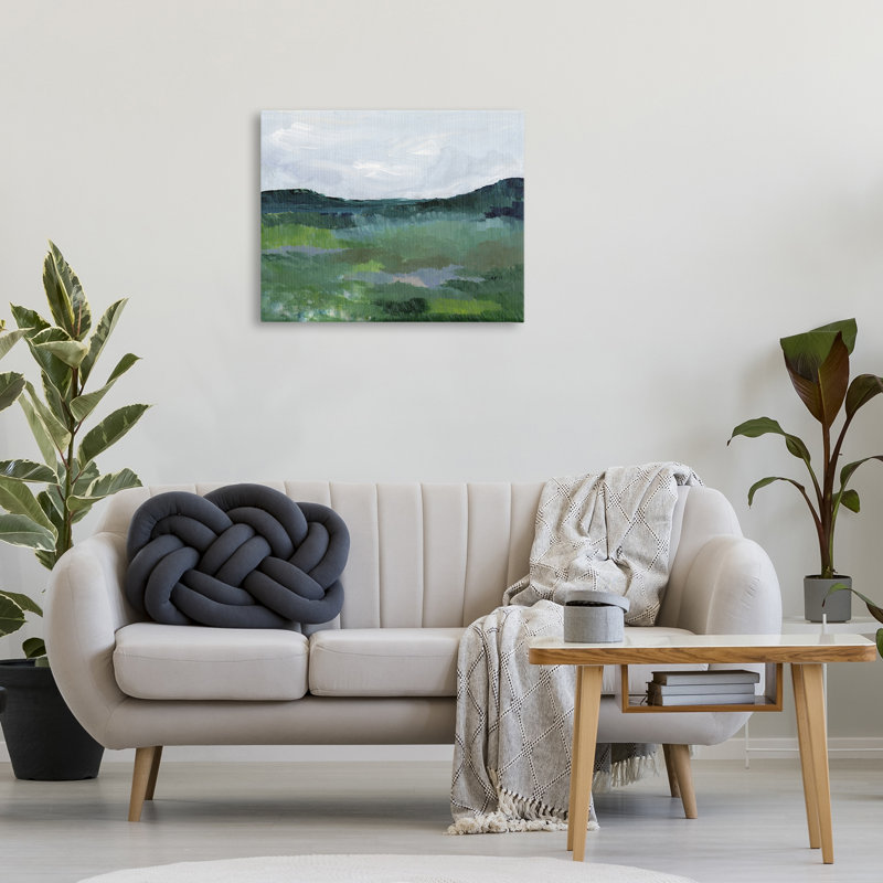 Toile brossée paysage tranquille, design par Nikita Jariwala, H 24 po x l 30 po