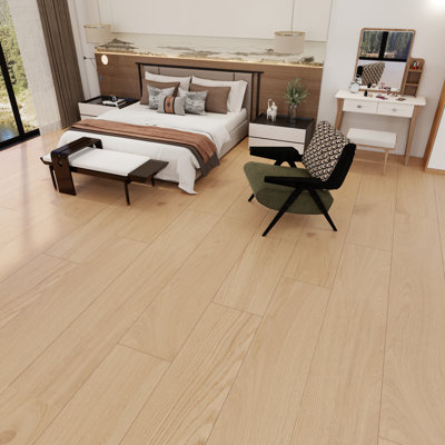 9.84 In. X 72.8 In. 12Mm Waterproof Hybrid Rigid Core Flooring With IXPE Pad AC5 Wear Layer