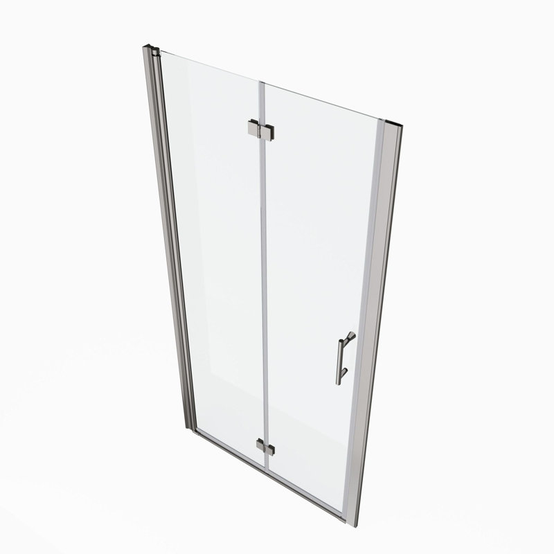 36"x72"Universal Pivot Tempered Glass Shower Door, Chrome