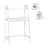 RiverRidge Kids Art Table Desk with Ladder Shelf and Open Storage Shelf for Playroom - White with 2 10" Floating Bookshelves