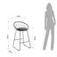 Upholstered Counter Stool with Metal Frame
