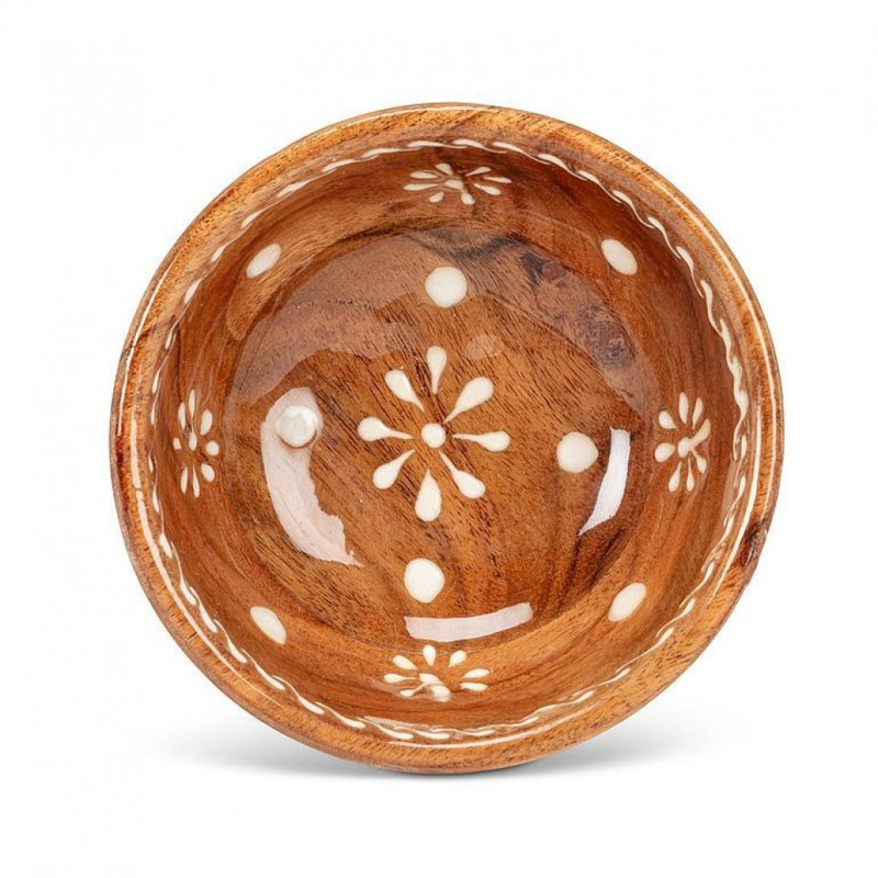 Bol moyen à pois et à fleurs, 4.5"