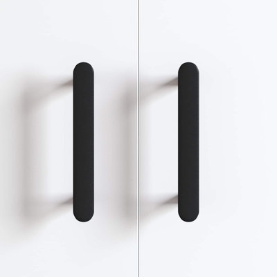 Vidaxl Cabinet Handle Wall-Mounted Black Iron Modern Accessory Home Hardware